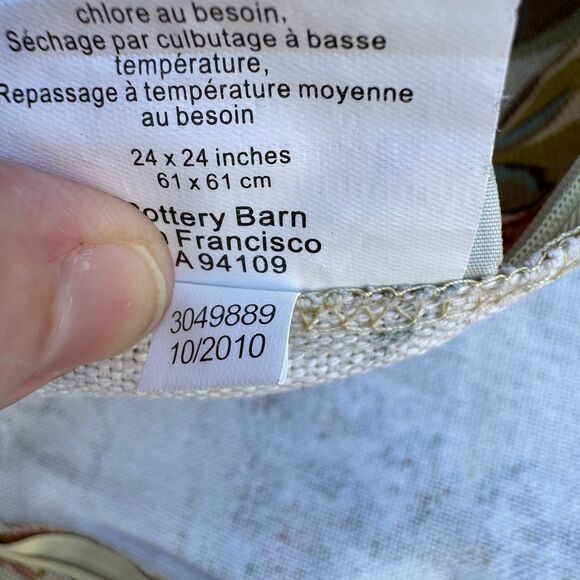 Lot of 3 Pottery Barn Vanessa Pillow Covers 24”x24” Floral Square Farmhouse - Picture 11 of 11